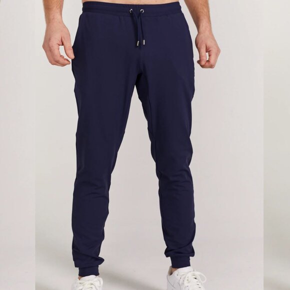 Redvanly Men's Navy Jogger Pants with Drawstring Waist Size L - Picture 1 of 10